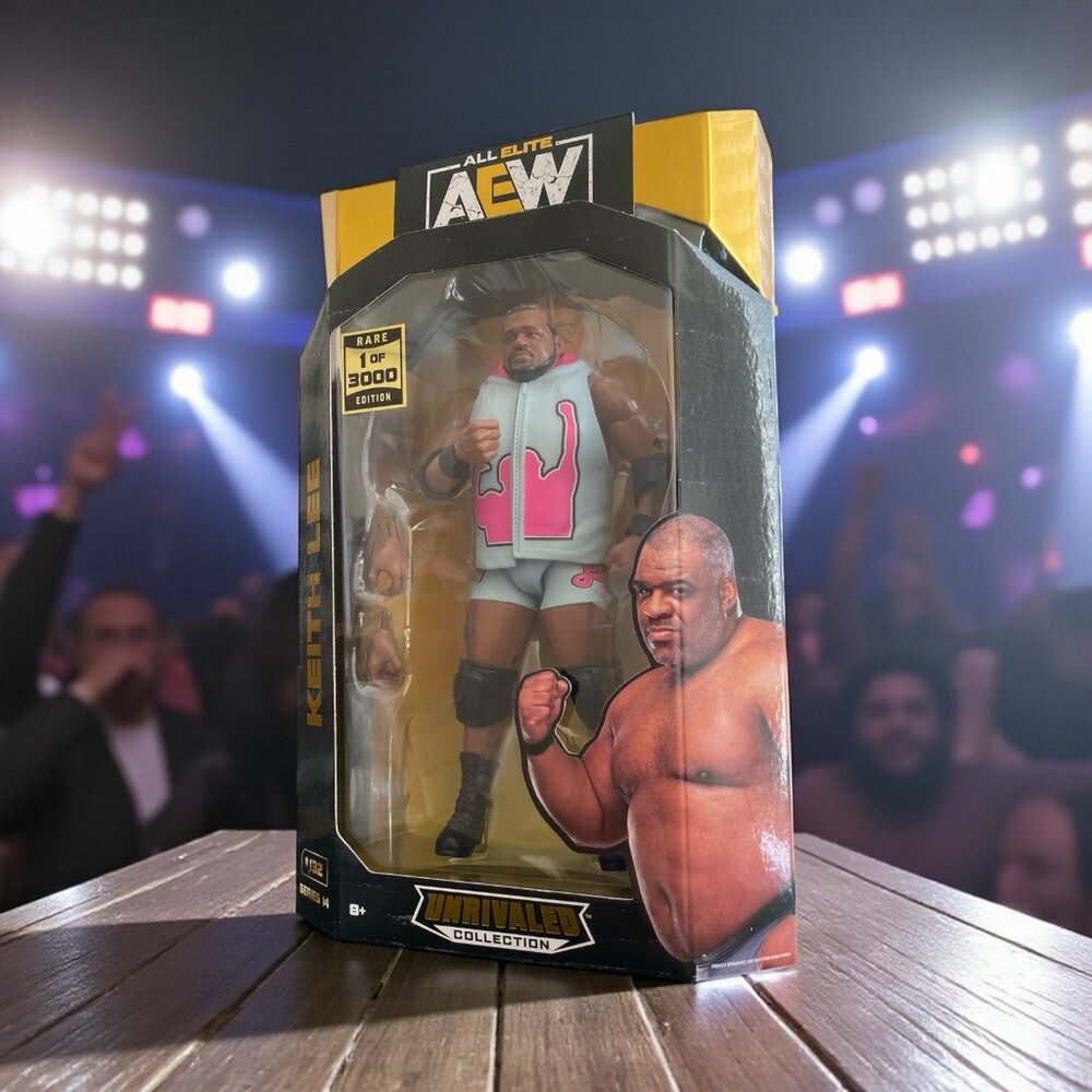 AEW Unrivaled 6” Keith Lee Figure, Entrance Vest, Elbow Pads & Fist, CHASE